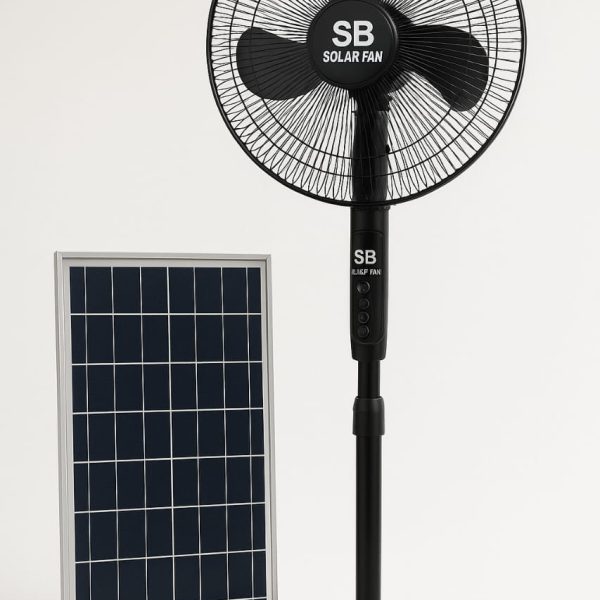 SB 18-inch Solar rechargeable standing fan + Panel